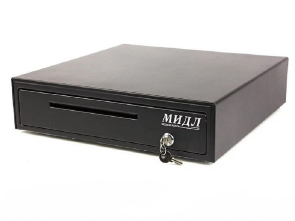 Денежный ящик Мидл 2.0/К  автомат., 380*330*90, серый, малый МИДЛ - торговое оборудование.